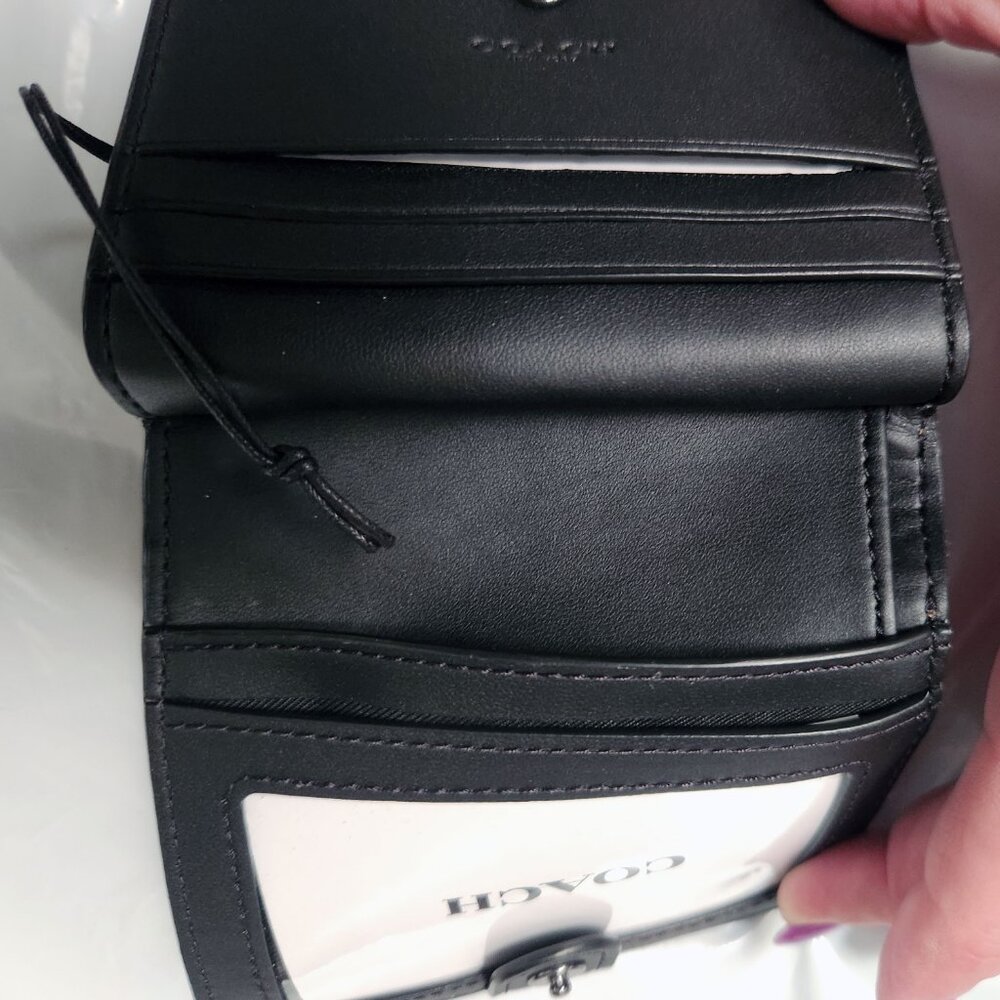 Coach Snap Wallet Gray Denim and Leather - NWT - Picture 8 of 8
